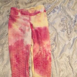 Leggings s(3-5) pink and yellow